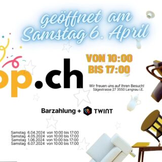 Nach 5 Online-Bestellungen haben wir immer noch viele Secondhand-Artikel, die noch nicht in unserem Online-Shop sind, und haben beschlossen, ab dem 6. April jeden ersten Samstag im April, Mai, Juni und Juli die Türen zu öffnen."

Wir haben fast alle Arten von Kleidung, Schuhen, Küchenutensilien, Geschirr- Setts, Elektronik - Antiquitäten, Büchern, DVDs, Spielzeug und sogar eine Umkleidekabine eingerichtet🤪

Egal ob jung oder alt, Frau oder Mann - bei uns ist für jeden etwas dabei. Markiere schon mal den 6. April in deinem Kalender, denn an diesem Samstag öffnen wir unsere Türen für dich! 🛍️💫 

Wir freuen UNS❤️

#Secondhand #SecondhandEntdecken #Brockenstube #BrockenShop #Laden